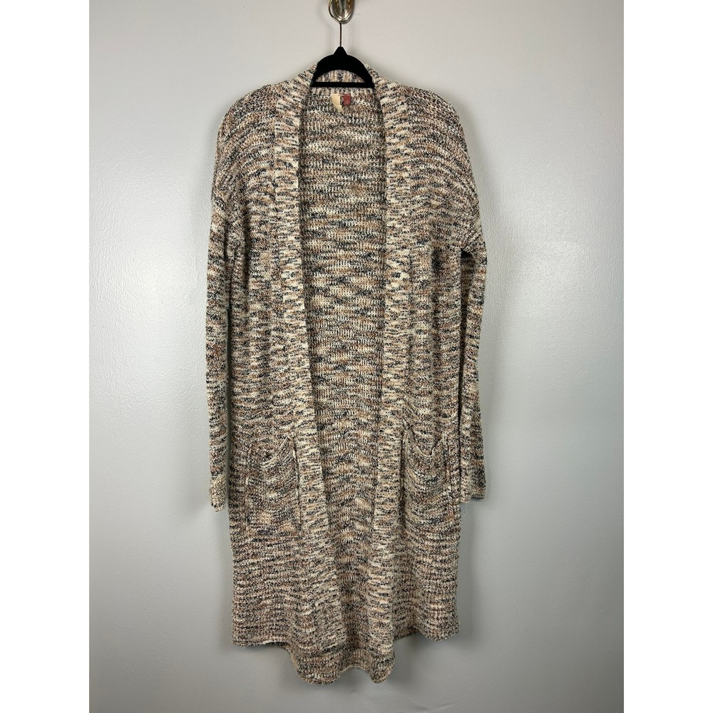 Pilcro Anthropologie Padma Longline Knit Open‎ Front Cardigan Sweater XS Pockets